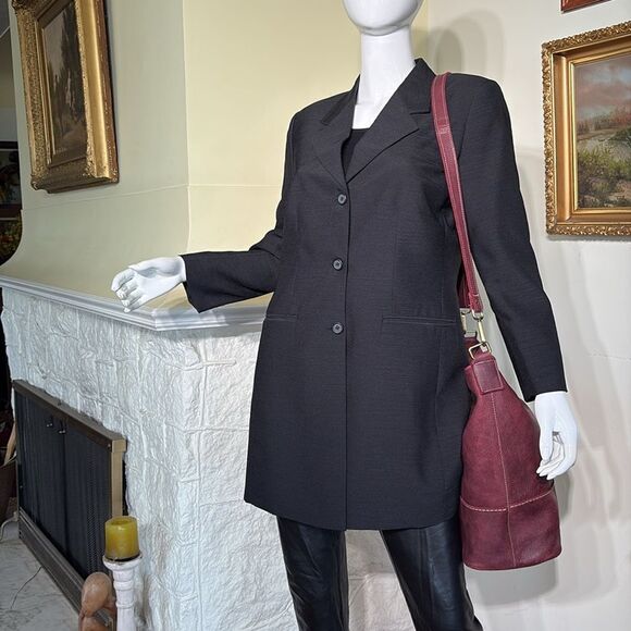 Roots Leather Extra Large Hobo Bucket Shoulder Crossbody Bag Made in Canada - Picture 10 of 14